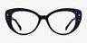 Diamond Bleu marine AcétateMontures de lunettes de vue d'EyeBuyDirect, Vue de Face