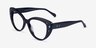 Diamond Bleu marine AcétateMontures de lunettes de vue d'EyeBuyDirect, Vue d'Angle