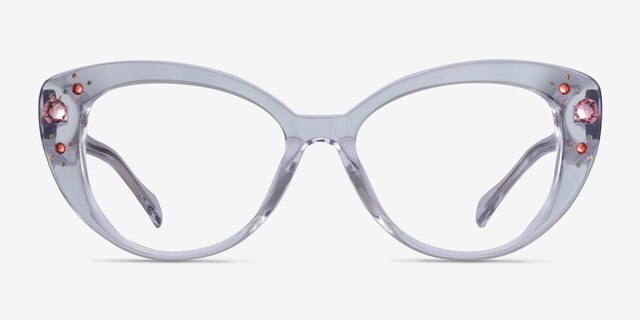 Diamond Transparent AcétateMontures de lunettes de vue d'EyeBuyDirect, Vue de Face