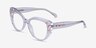 Diamond Transparent AcétateMontures de lunettes de vue d'EyeBuyDirect, Vue d'Angle