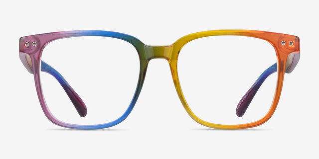 Freedom Rainbow PlasticEyeglass Frames from EyeBuyDirect, Front View