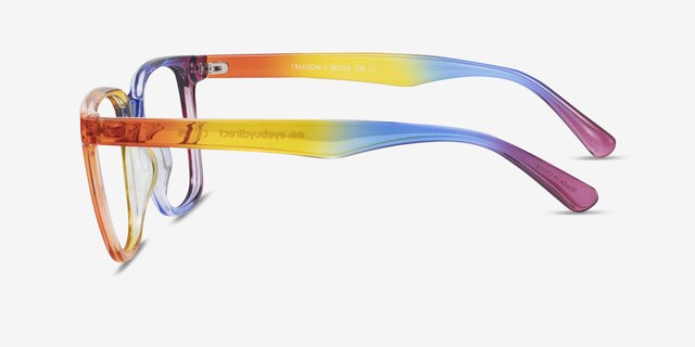 Freedom Rainbow PlasticEyeglass Frames from EyeBuyDirect, Side View