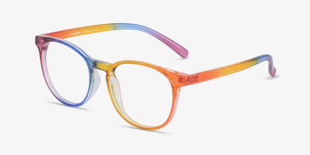Rainbow Rainbow PlasticEyeglass Frames from EyeBuyDirect, Angle View