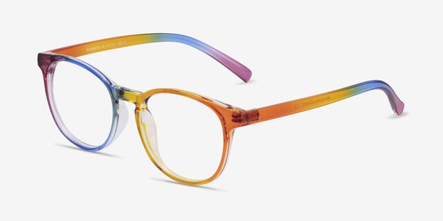 Rainbow Rainbow PlasticEyeglass Frames from EyeBuyDirect, Angle View