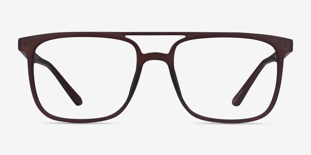 Between Matte Coffee PlasticEyeglass Frames from EyeBuyDirect, Front View