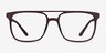 Between Matte Coffee PlasticEyeglass Frames from EyeBuyDirect, Front View