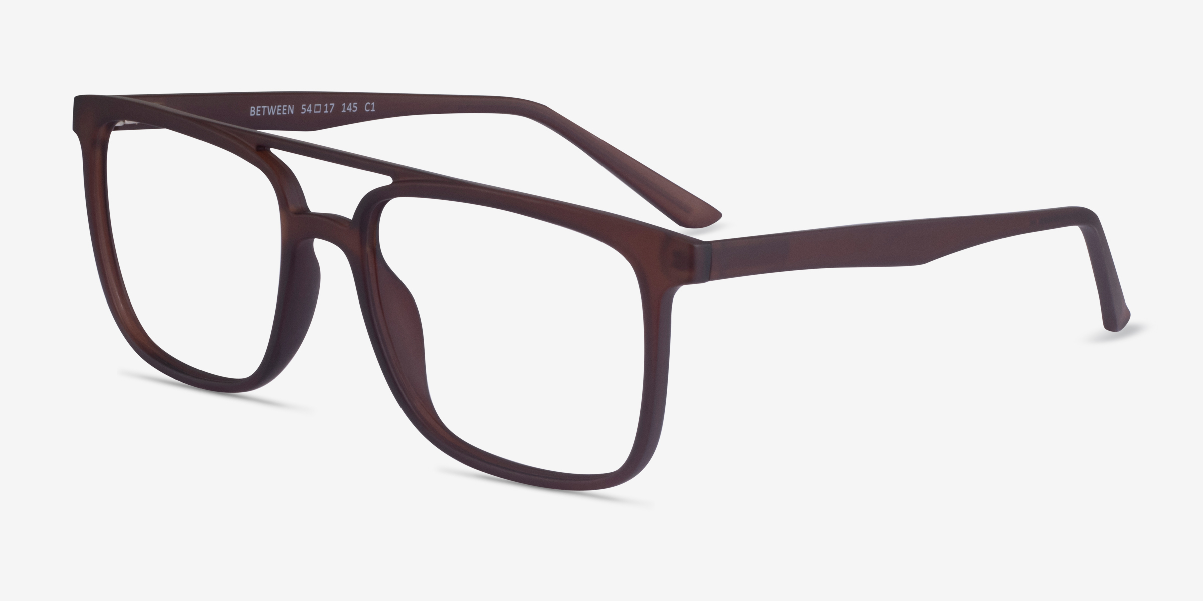 Between Aviator Matte Coffee Glasses for Men | Eyebuydirect