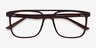 Between Matte Coffee PlasticEyeglass Frames from EyeBuyDirect, Closed View