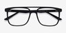 Between Matte Black PlasticEyeglass Frames from EyeBuyDirect, Closed View