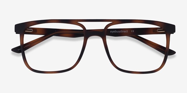 Between Matte Tortoise PlasticEyeglass Frames from EyeBuyDirect, Closed View