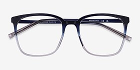 House Gradient Blue Métal Montures de lunettes de vue d'EyeBuyDirect, Vue Rapprochée