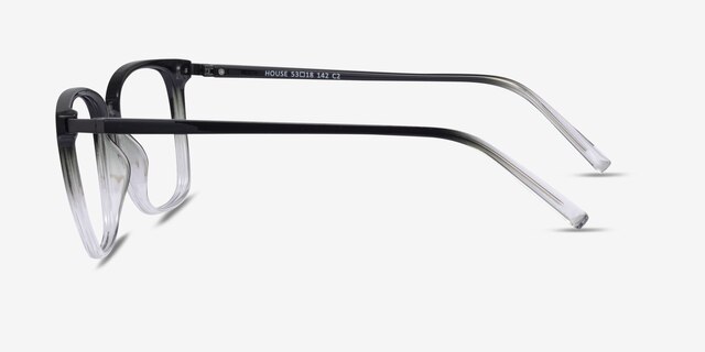 House Gradient Black PlasticEyeglass Frames from EyeBuyDirect, Side View
