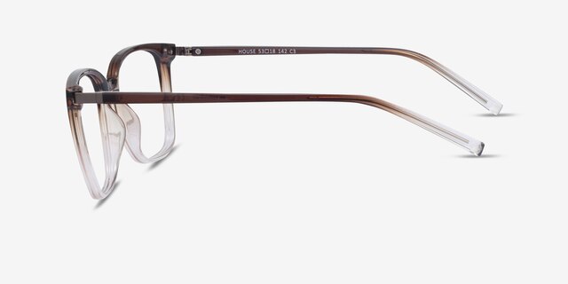 House Gradient Brown PlasticEyeglass Frames from EyeBuyDirect, Side View