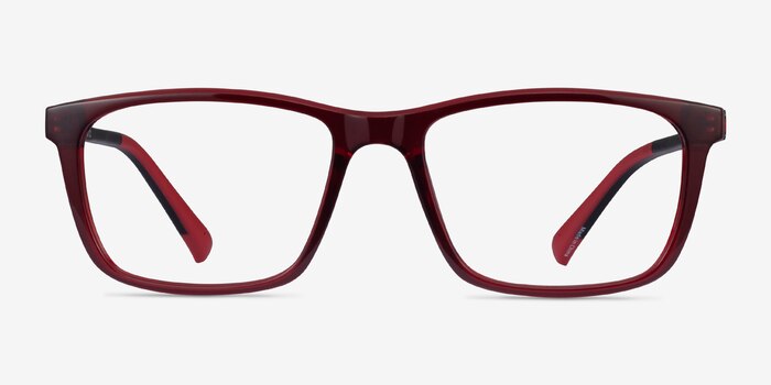 Brad Clear Red Black Plastic Eyeglass Frames from EyeBuyDirect