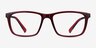 Brad Clear Red Black PlasticEyeglass Frames from EyeBuyDirect, Front View