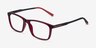 Brad Clear Red Black PlasticEyeglass Frames from EyeBuyDirect, Angle View