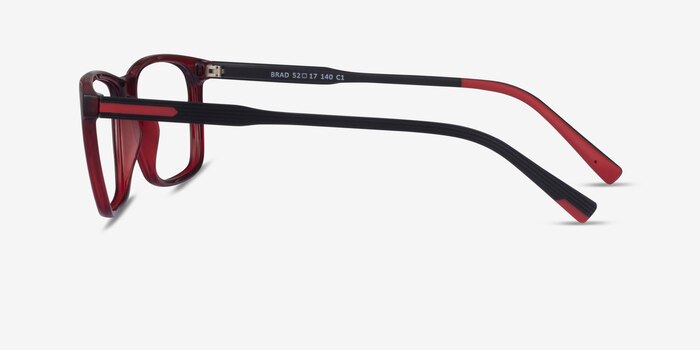 Brad Clear Red Black Plastic Eyeglass Frames from EyeBuyDirect