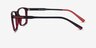 Brad Clear Red Black PlasticEyeglass Frames from EyeBuyDirect, Side View