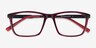 Brad Clear Red Black PlasticEyeglass Frames from EyeBuyDirect, Closed View