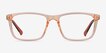 Brad Clear Orange Black PlasticEyeglass Frames from EyeBuyDirect, Front View