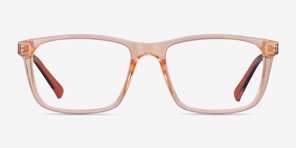 Brad Clear Orange Black Plastique Montures de lunettes de vue