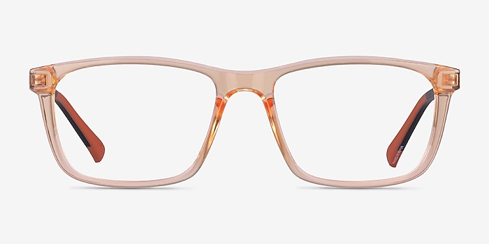 Brad Clear Orange Black Plastic Eyeglass Frames from EyeBuyDirect