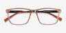 Brad Clear Orange Black PlasticEyeglass Frames from EyeBuyDirect, Closed View