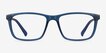 Brad Clear Blue Black PlasticEyeglass Frames from EyeBuyDirect, Front View