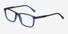 Brad Clear Blue Black PlasticEyeglass Frames from EyeBuyDirect, Angle View