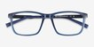 Brad Clear Blue Black PlasticEyeglass Frames from EyeBuyDirect, Closed View