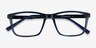 Brad Clear Blue Black PlasticEyeglass Frames from EyeBuyDirect, Closed View