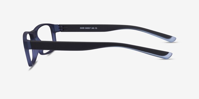 Over Dark Blue PlasticEyeglass Frames from EyeBuyDirect, Side View