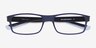 Over Dark Blue PlasticEyeglass Frames from EyeBuyDirect, Closed View