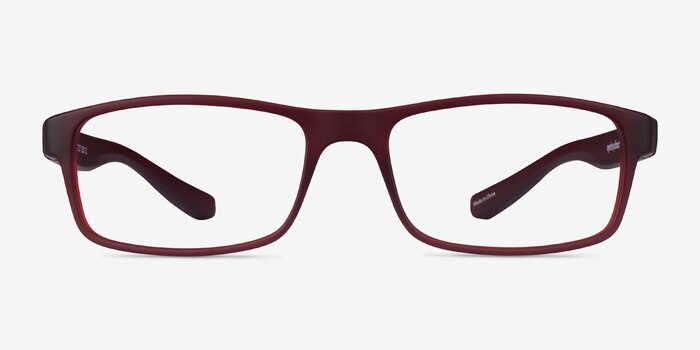 Over Dark Red Plastic Eyeglass Frames from EyeBuyDirect
