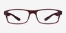 Over Dark Red PlasticEyeglass Frames from EyeBuyDirect, Front View