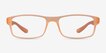 Over Light Orange PlasticEyeglass Frames from EyeBuyDirect, Front View