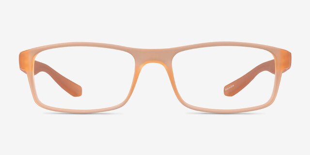 Over Light Orange PlasticEyeglass Frames from EyeBuyDirect, Front View