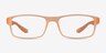 Over Light Orange PlasticEyeglass Frames from EyeBuyDirect, Front View