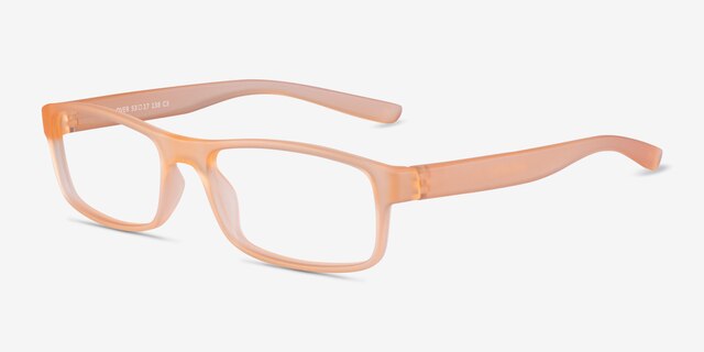 Over Light Orange PlasticEyeglass Frames from EyeBuyDirect, Angle View