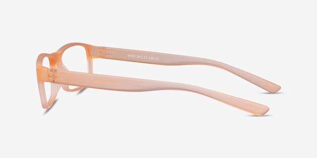 Over Light Orange PlasticEyeglass Frames from EyeBuyDirect, Side View