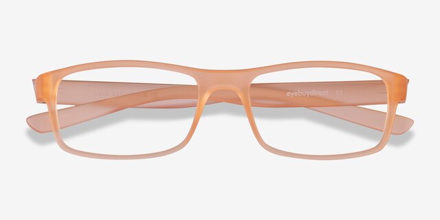 Over Light Orange PlasticEyeglass Frames from EyeBuyDirect, Closed View