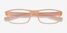 Over Light Orange PlasticEyeglass Frames from EyeBuyDirect, Closed View