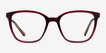Identical Clear Red & Clear Brown PlasticEyeglass Frames from EyeBuyDirect, Front View