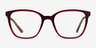 Identical Clear Red & Clear Brown PlasticEyeglass Frames from EyeBuyDirect, Front View