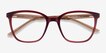 Identical Clear Red & Clear Brown PlasticEyeglass Frames from EyeBuyDirect, Closed View
