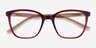 Identical Clear Red & Clear Brown PlasticEyeglass Frames from EyeBuyDirect, Closed View
