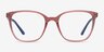 Identical Clear Pink & Clear Blue PlasticEyeglass Frames from EyeBuyDirect, Front View