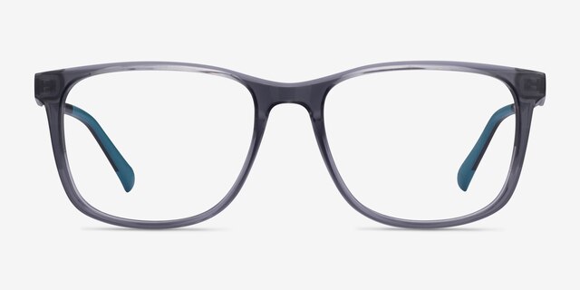 Freeze Clear Gray PlastiqueMontures de lunettes de vue d'EyeBuyDirect, Vue de Face