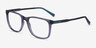 Freeze Clear Gray PlastiqueMontures de lunettes de vue d'EyeBuyDirect, Vue d'Angle