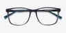 Freeze Clear Gray PlastiqueMontures de lunettes de vue d'EyeBuyDirect, Vue Rapprochée